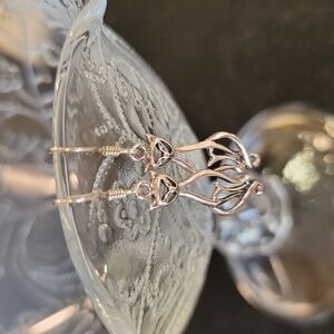 Sterling Silver Cat Earrings